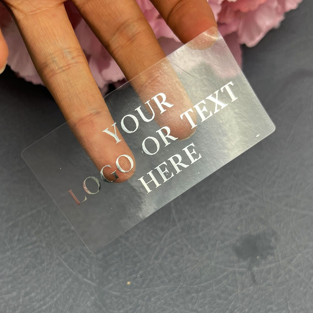 Personalised Candle Label - Personalized Real Silver Foil Stickers, Transparent