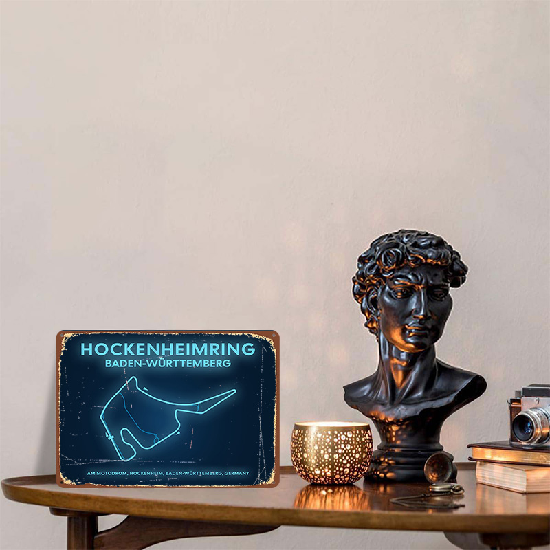 Hockenheimring Circuit Neon Ma - Custom Map Poster ulasan dan harga