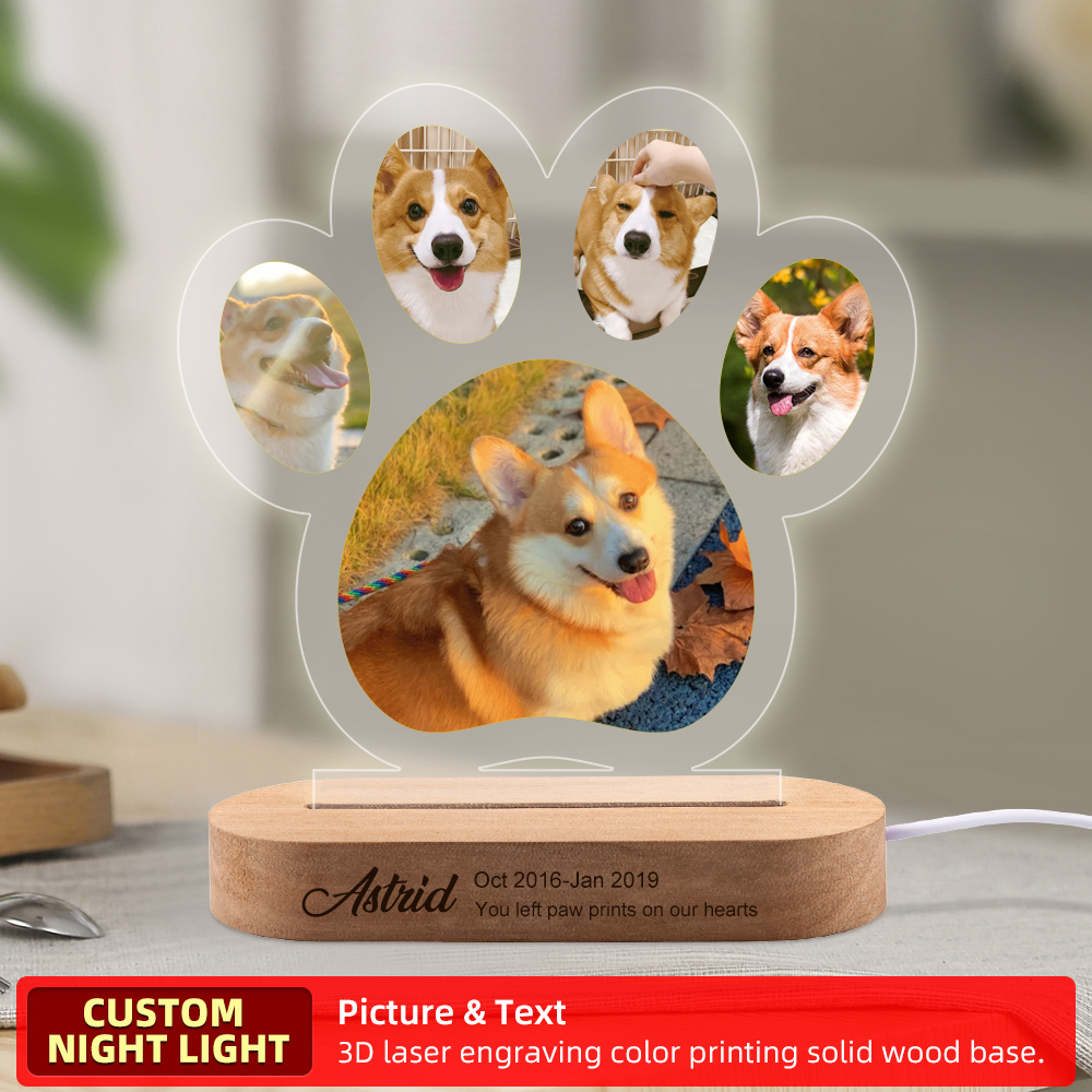 Custom Dog Photo Night Light P - Pet Portrait Custom ulasan dan harga