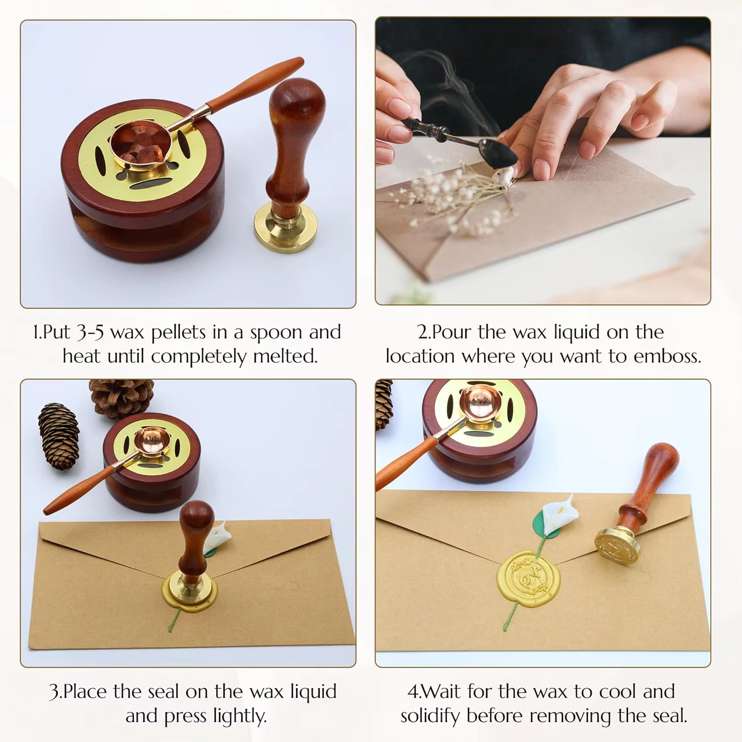 Wedding Custom Wax Seal Stamp  - Wax Seal Letter Kit ulasan dan harga