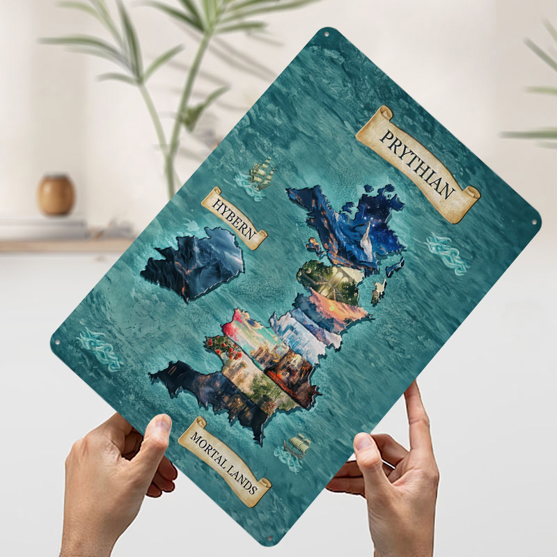 Fantasy Map of Prythian and Hy - Custom Map Poster ulasan dan harga