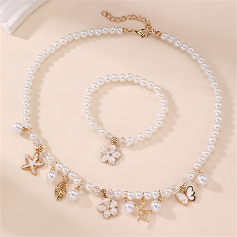 2pcs/set Ocean & Garden Faux P - Coordinates Bracelet ulasan dan harga