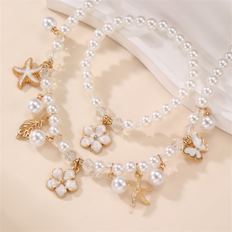 2pcs/set Ocean & Garden Faux P - Coordinates Bracelet ulasan dan harga