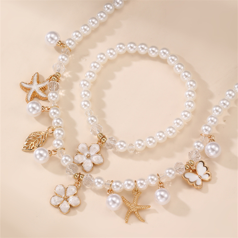 2pcs/set Ocean & Garden Faux P - Coordinates Bracelet ulasan dan harga