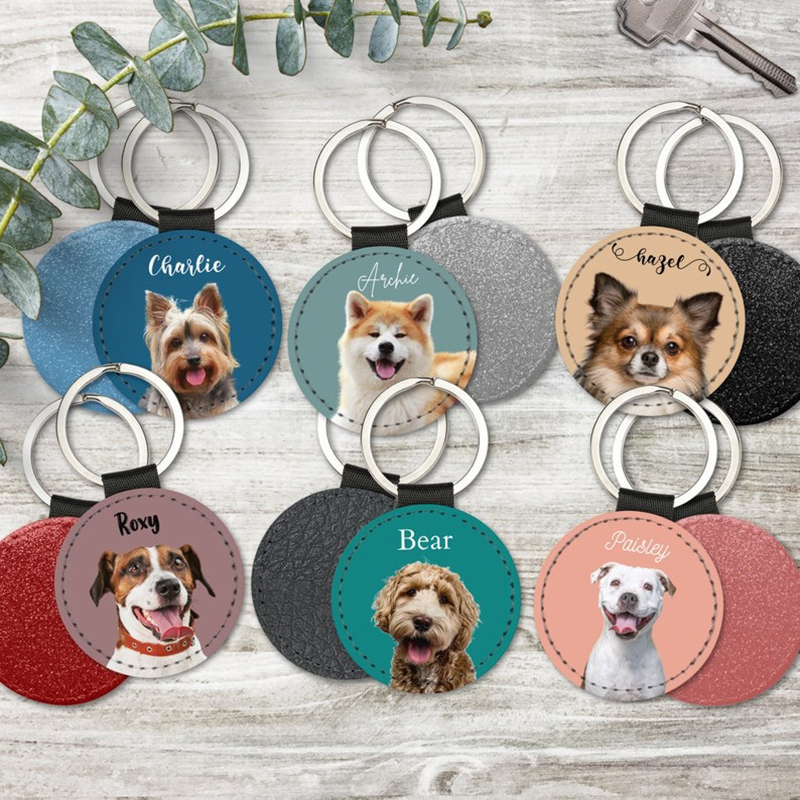 Custom Pet Photo Keychain Pers - Pet Portrait Custom ulasan dan harga