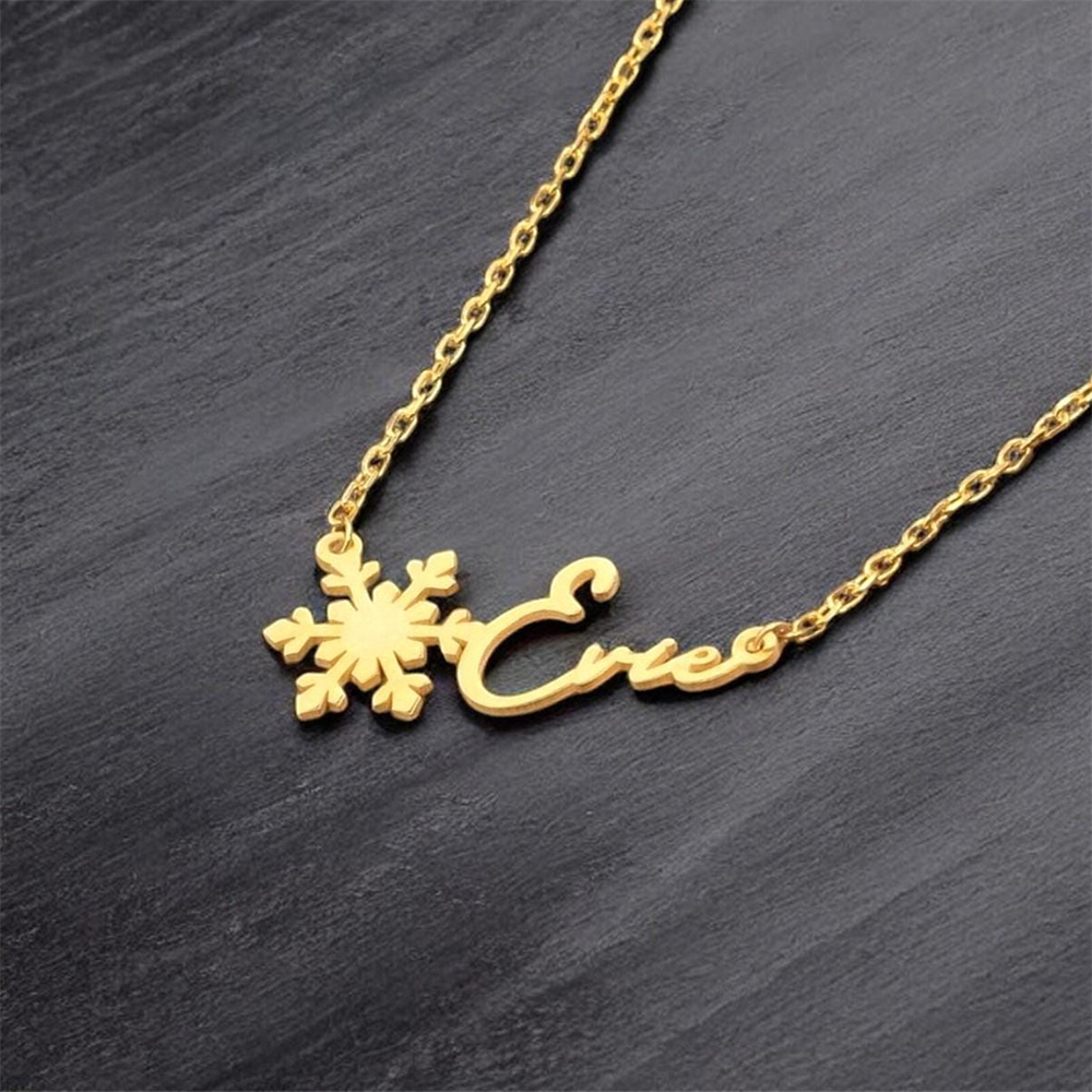 Custom Simple Name Necklace St - Birth Flower Necklace ulasan dan harga