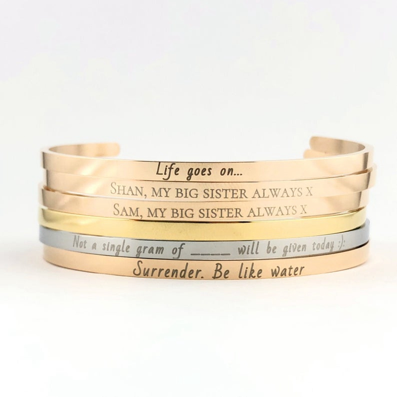 Custom Personalized 4mm Width  - Coordinates Bracelet ulasan dan harga