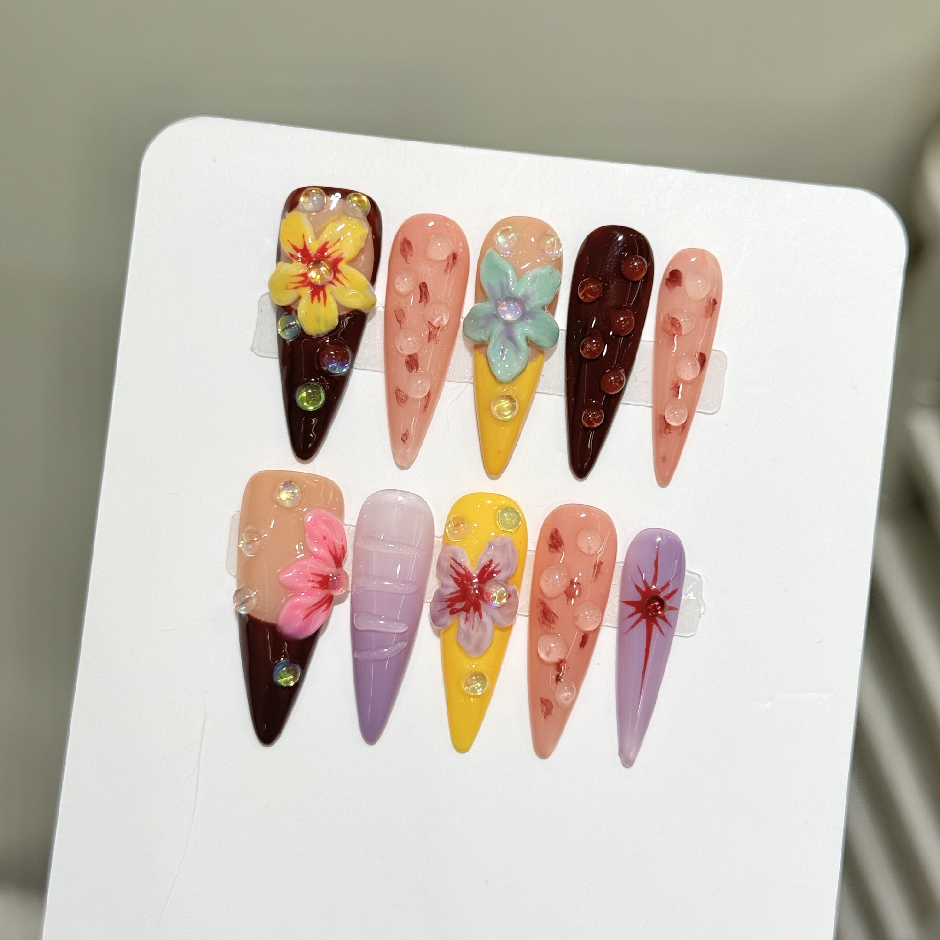 10pcs Handmade Summer Press on - Pressed Flower Art ulasan dan harga