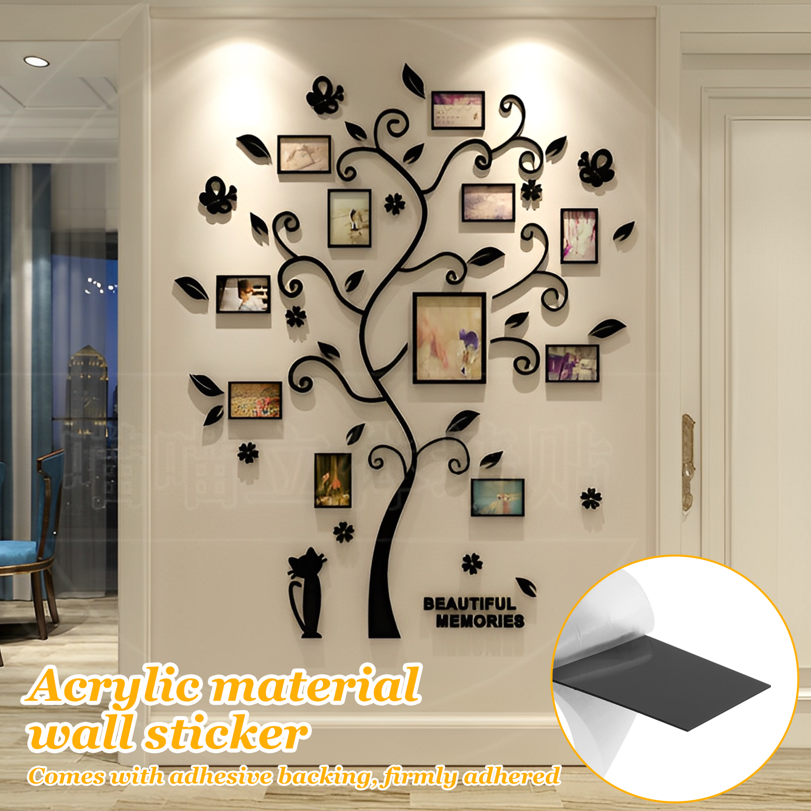 1Pc Picture Frames Tree Acryli - Family Tree Print ulasan dan harga