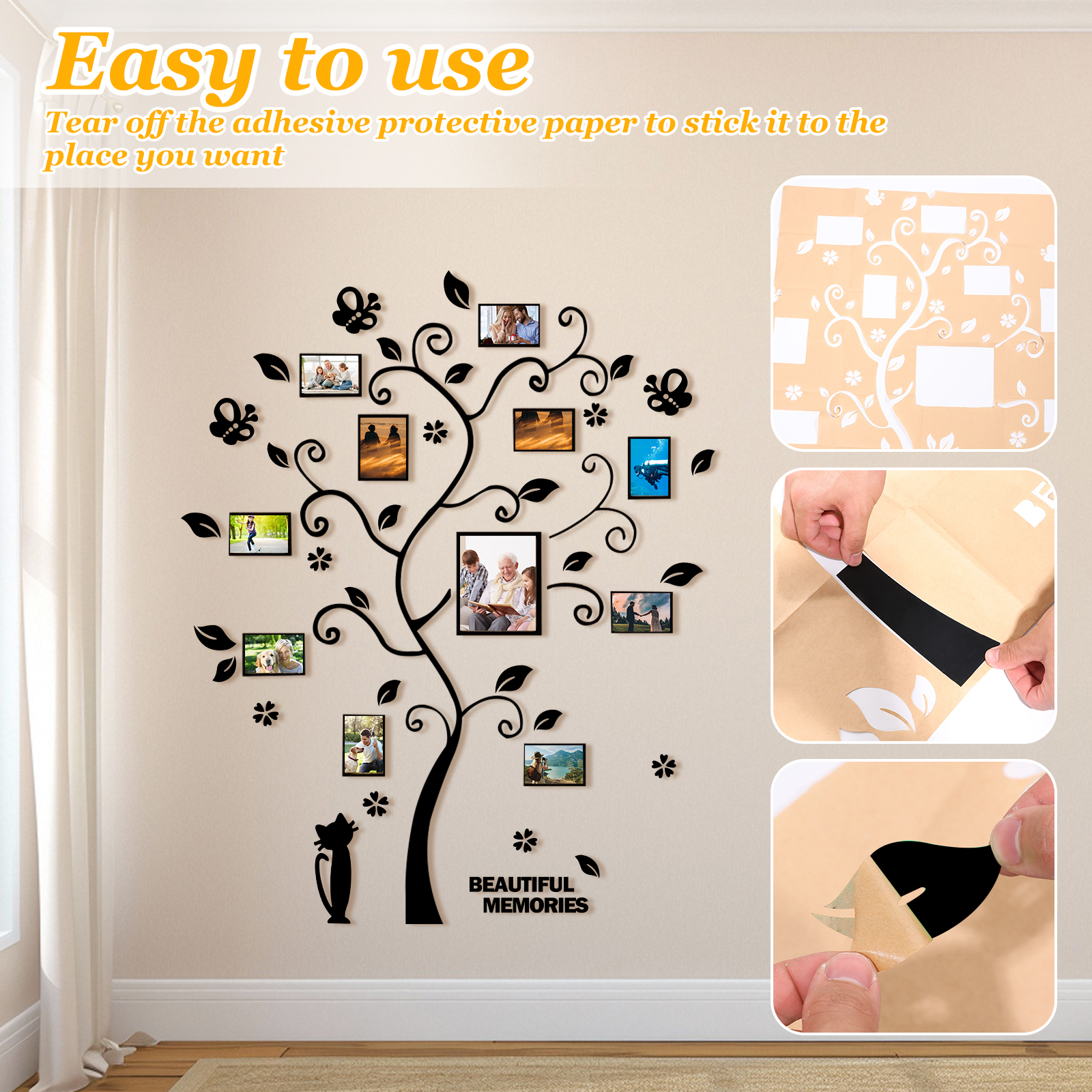 1Pc Picture Frames Tree Acryli - Family Tree Print ulasan dan harga