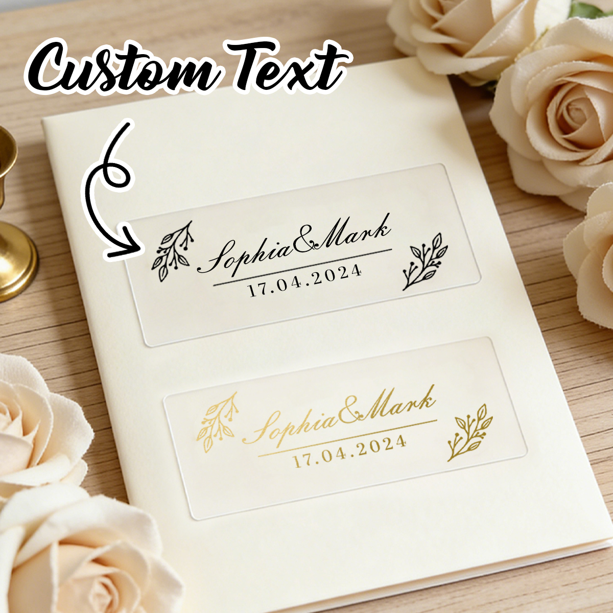 30-300Pcs Custom Wedding Stick - Personalised Candle Label ulasan dan harga