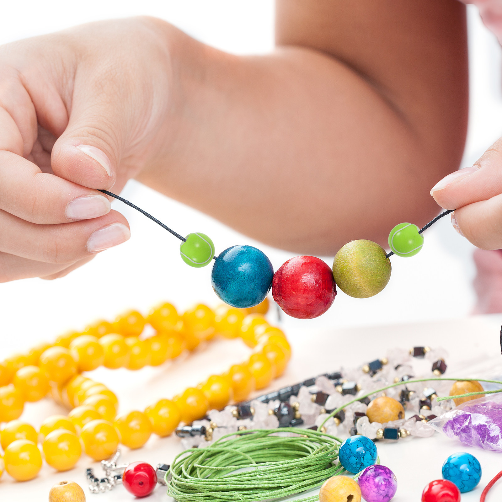 100Pcs DIY Tennis Beads Bracel - Coordinates Bracelet ulasan dan harga