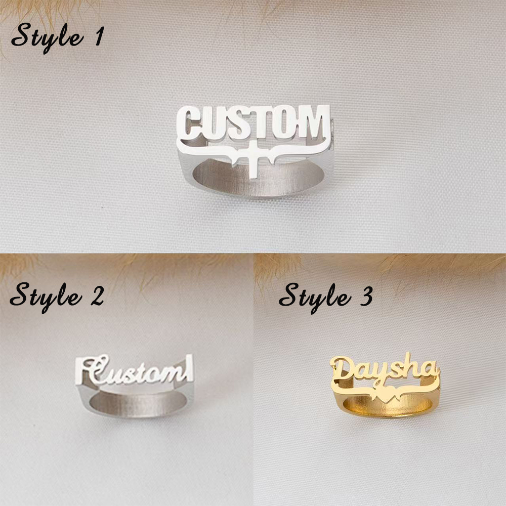 Customized Name Rings, Persona - Initial Ring Custom ulasan dan harga