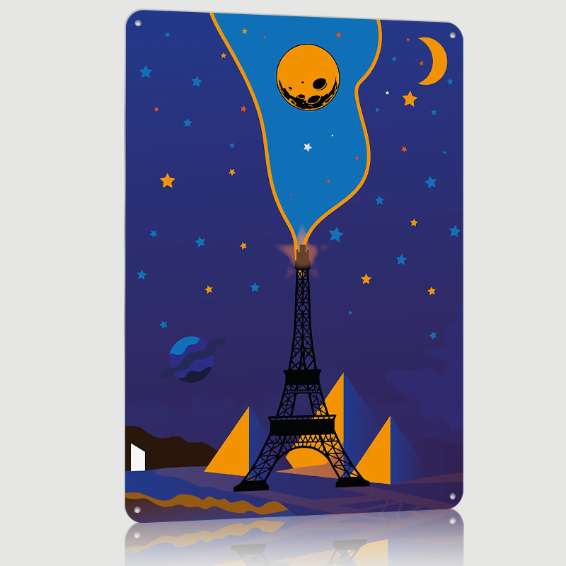 Eiffel Tower Night Sky Poster  - Custom Night Sky ulasan dan harga