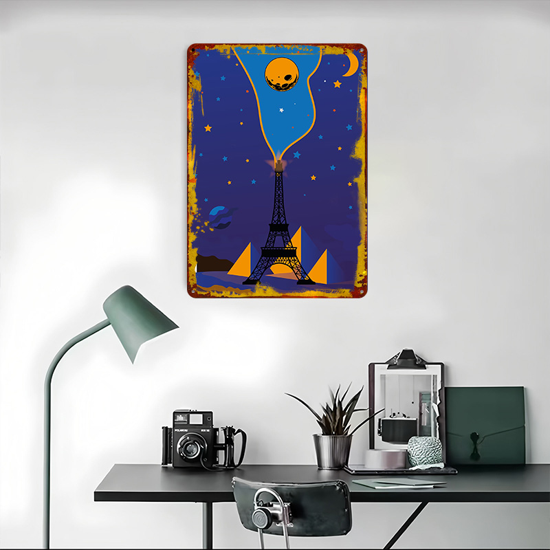 Eiffel Tower Night Sky Poster  - Custom Night Sky ulasan dan harga
