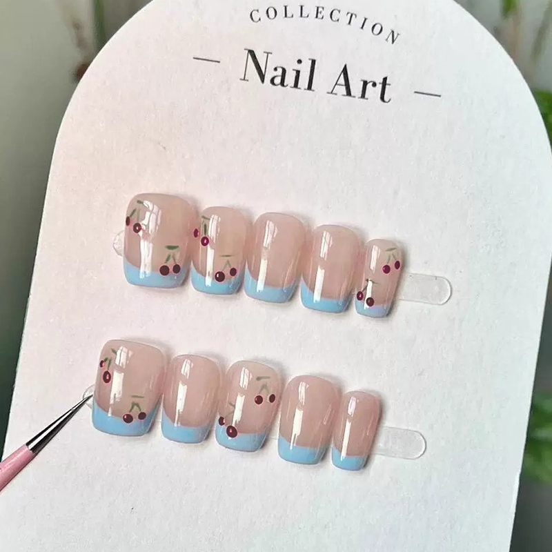 Handmade Press on Nails Summer - Pressed Flower Art ulasan dan harga