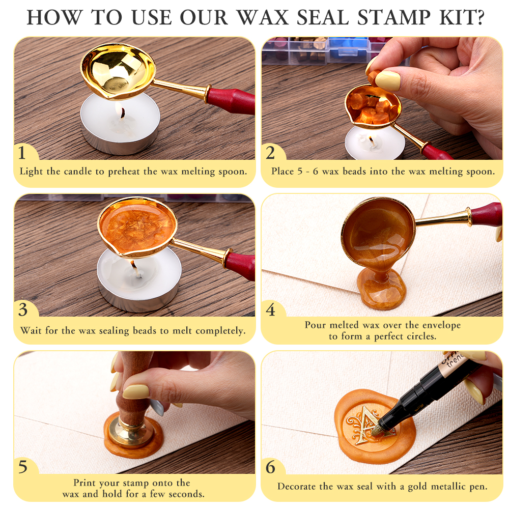 Alphabet Wax Seal Stamp Set -  - Wax Seal Letter Kit ulasan dan harga