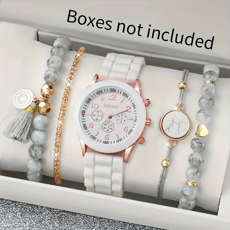 5pcs/Set Chic Women's Quartz W - Coordinates Bracelet ulasan dan harga