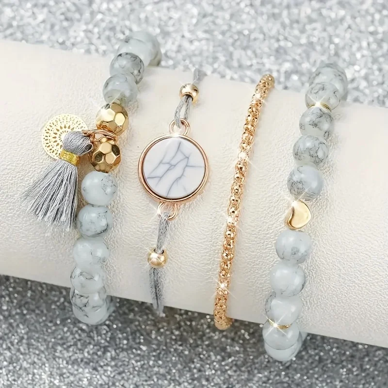 5pcs/Set Chic Women's Quartz W - Coordinates Bracelet ulasan dan harga