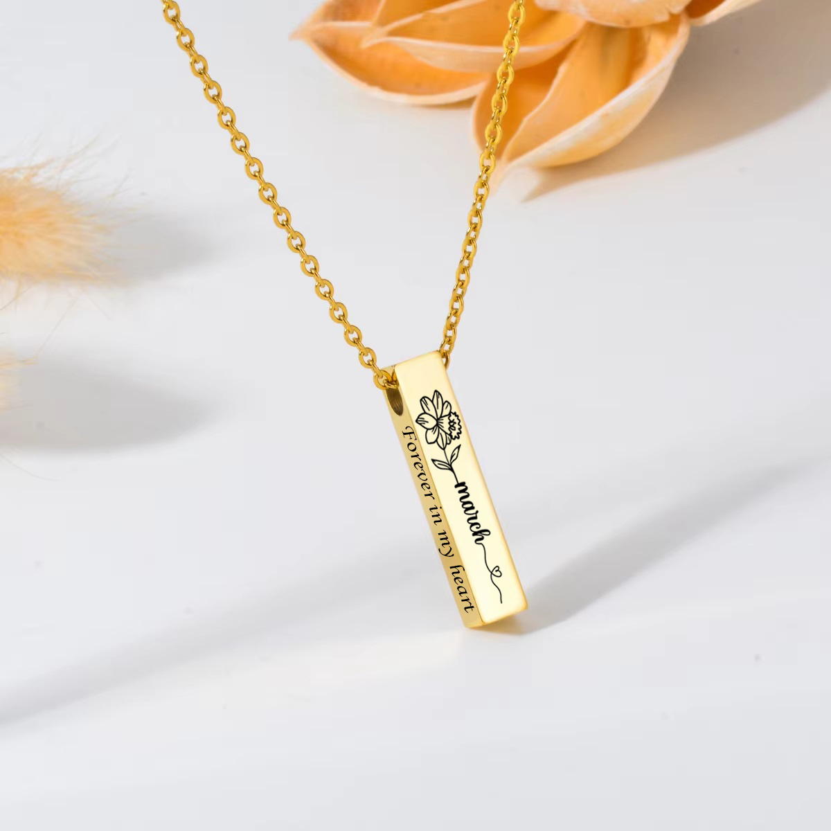 Birth Flower Urn Necklace For  - Birth Flower Necklace ulasan dan harga