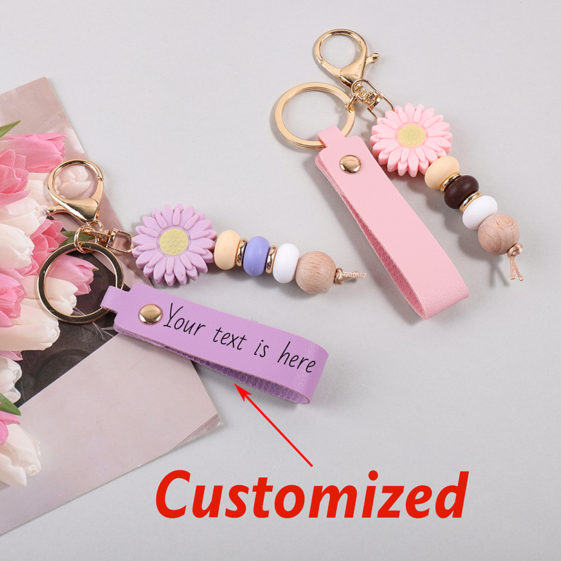 Daisy Pendant Custom Text Keyc - Initial Ring Custom ulasan dan harga