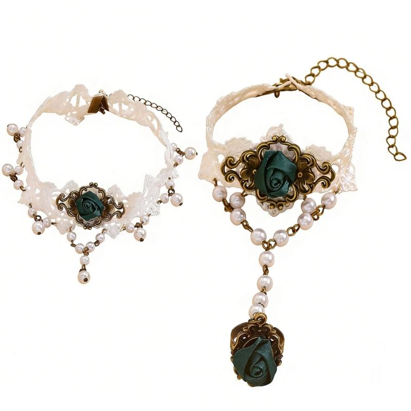 J78F Lace Necklace And Coordin - Coordinates Bracelet ulasan dan harga