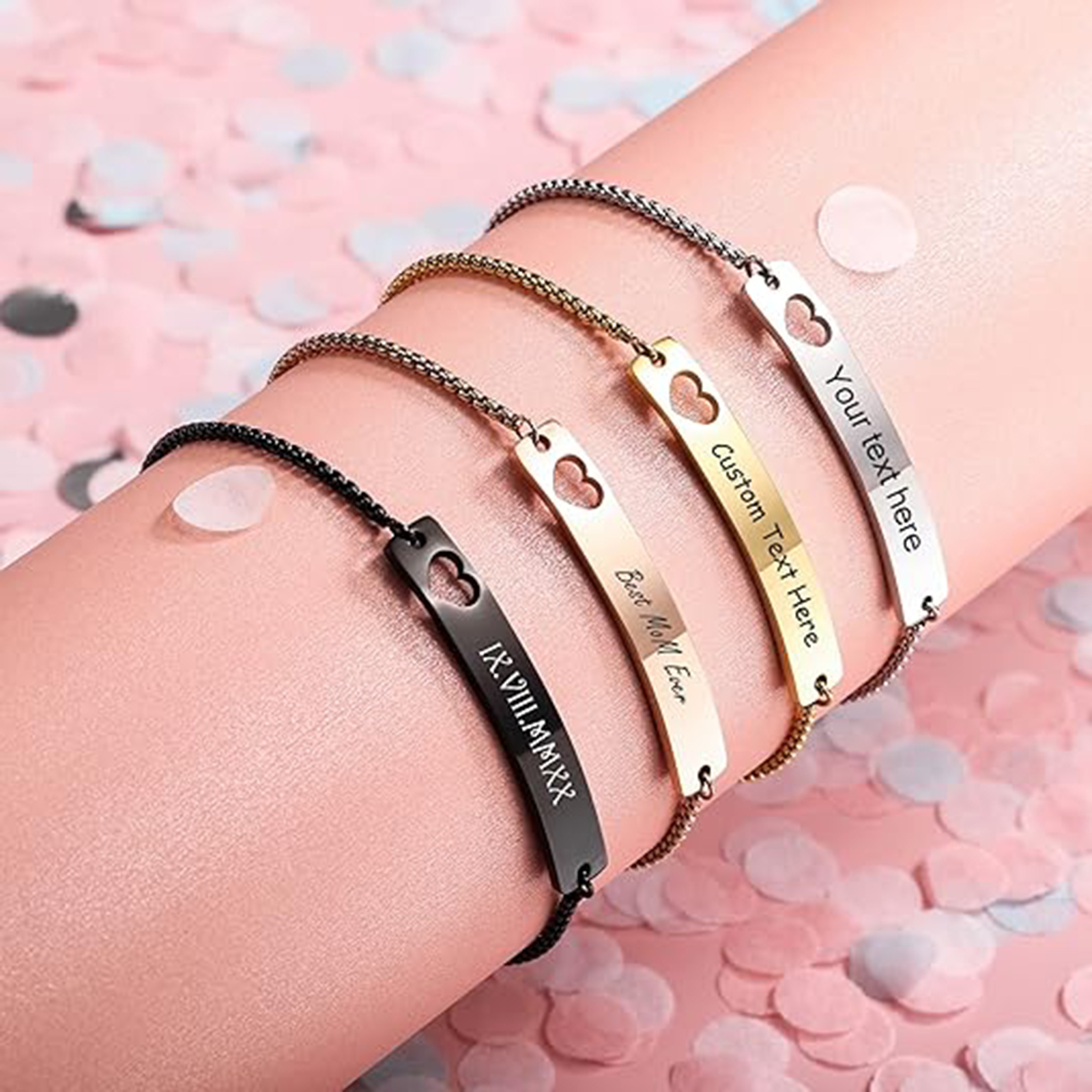 Personalized Engraved Bar Brac - Coordinates Bracelet ulasan dan harga