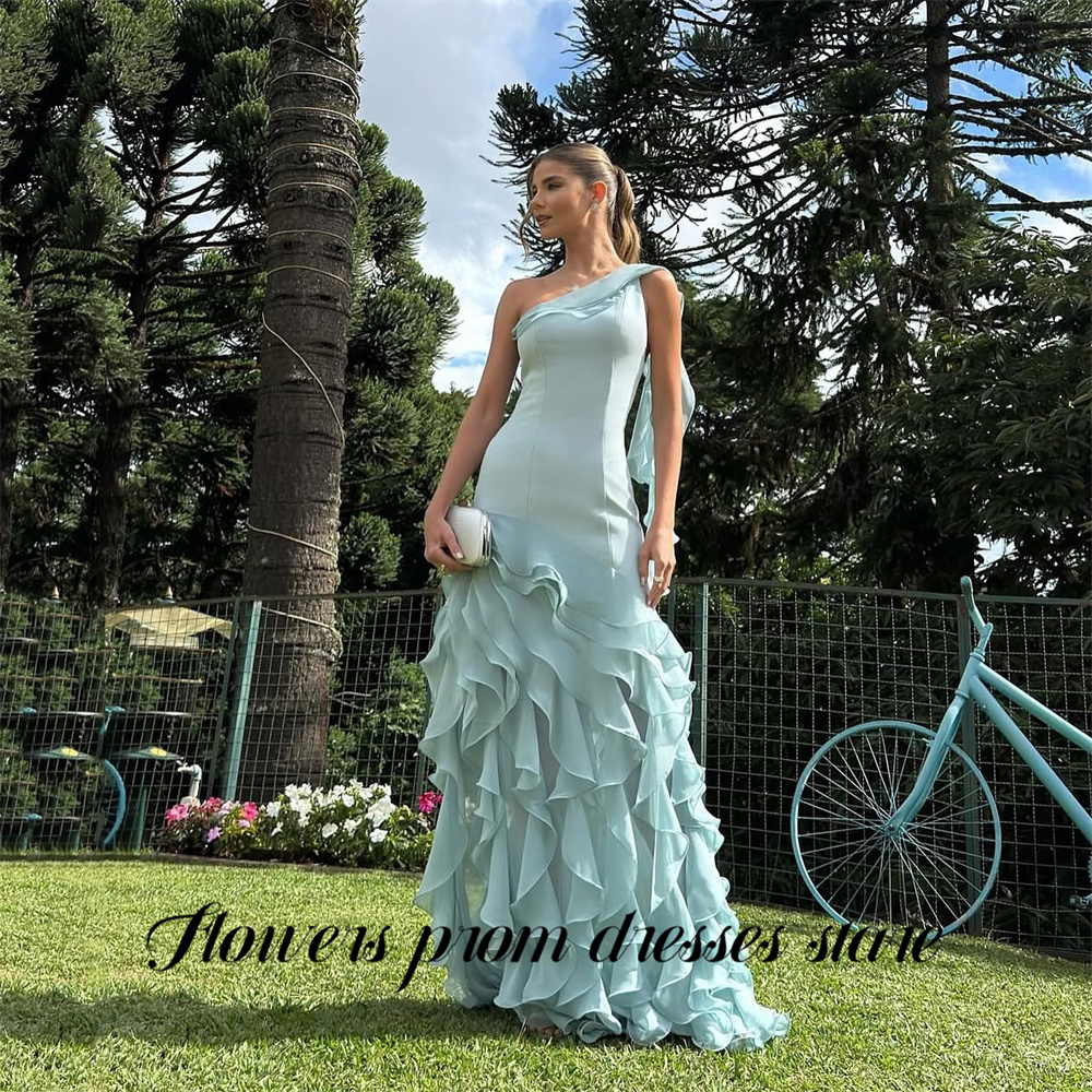 Flowers Sky Blue Party Dress L - Custom Night Sky ulasan dan harga